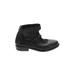 Free People Ankle Boots: Black Print Shoes - Women's Size 36 - Round Toe