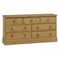 Compton Waxed Pine Effect Pine 7 Drawer Chest Of Drawers (H)739mm (W)1459mm (D)400mm