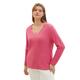 Strickpullover TOM TAILOR PLUS Gr. 48, pink (carmine pink) Damen Pullover Grobstrickpullover