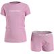 Pyjama CALVIN KLEIN UNDERWEAR "KNIT PJ SET (SS+SHORT)" Gr. 164/170, rosa (tearosemauve, w, tearosemauve) Kinder Homewear-Sets Pyjamas