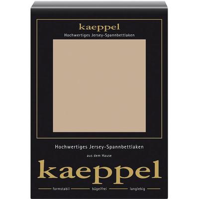 Spannbettlaken KAEPPEL "Single Jersey Mako Cotton", grau (kiesel), B:180-200cm L:200cm, Jersey, Obermaterial: 100% Baumwolle, Laken, Bettlaken aus 100% Baumwolle Image