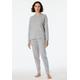 Pyjama SCHIESSER ""Casual Nightwear"" Gr. 46 (XXXL), grau (dunkelgrau, meliert) Damen Homewear-Sets Pyjamas