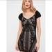 Free People Dresses | Free People Linear Lace Bodycon Dress | Color: Black/Tan | Size: 10