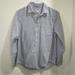 J. Crew Tops | J.Crew Blouse Blue And White Striped Button Down Collar Shirt Size Medium Top | Color: Blue/White | Size: M