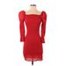 J.O.A. Just One Answer Cocktail Dress - Mini: Red Dresses - New - Women's Size Small