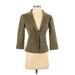 Express Blazer Jacket: Short Green Print Jackets & Outerwear - Women's Size 2