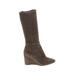 Cos Boots: Gray Solid Shoes - Women's Size 39 - Almond Toe