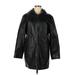 Outbrook Faux Leather Jacket: Mid-Length Black Print Jackets & Outerwear - Women's Size Large