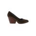 Eileen Fisher Heels: Green Print Shoes - Women's Size 7 1/2 - Almond Toe