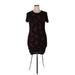 Divided by H&M Cocktail Dress - Mini Crew Neck Short Sleeve: Black Dresses - Women's Size X-Large