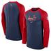 Men's Nike Navy St. Louis Cardinals Authentic Collection Game Time Raglan Performance Long Sleeve T-Shirt
