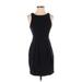 Armani Exchange Casual Dress - Sheath Crew Neck Sleeveless: Black Solid Dresses - Women's Size 0