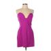 Zara Cocktail Dress - Sheath Strapless Sleeveless: Pink Print Dresses - New - Women's Size Large