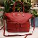 Dooney & Bourke Bags | Dooney & Bourke Large Red Dillen Satchel Tote Pockets Pebbled Leather | Color: Red | Size: Os