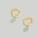 Madewell Jewelry | Nwt Madewell Freshwater Pearl Front-Facing Hoop Earrings | Color: Gold/Green | Size: Os