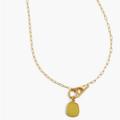 Madewell Jewelry | Madewell: Stone Collection Paperclip Pendant Necklace | Color: Gold/Yellow | Size: Os