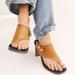 Free People Shoes | New Free People Marlowe Block Heels Sling Back Leather Sandals Shoes | Color: Tan | Size: 8