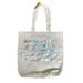 American Eagle Outfitters Bags | American Eagle Outfitters Ae Everyday Tote Ivory Iridescent Print Canvas | Color: Silver/White | Size: Os