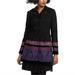 Anthropologie Jackets & Coats | Anthropologie Plenty Tracy Reese Loma Stitched Embroidered Wool Blend Coat 6 | Color: Black/Pink | Size: S