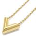 Louis Vuitton Jewelry | Louis Vuitton Necklace Essential V M61083 Gp Gold Plated 199417 | Color: Gold | Size: Os