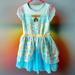 Disney Dresses | Disney Princess Jasmine Girls Cosplay Tutu Dress | Color: Blue/Green | Size: Lg