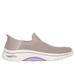 Skechers Women's Slip-ins: GO WALK Arch Fit 2.0 - Val Slip-On Shoes | Size 7.5 | Taupe/Lavender | Textile/Synthetic | Machine Washable