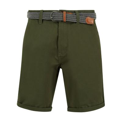 Shorts Sheringham Cotton Twill Chino Shorts With Woven Belt in Deep Depths Green / M - Tokyo Laundry