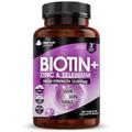 Biotin Hair Growth Vitamins (180 Tablets) Enriched with Zinc, Selenium for Hair, Skin & Nail Health