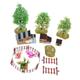 TOYANDONA 3 Sets House Tree Model Childrens Toys Sand Table House Toy Outdoor Decoration Toddler Sand Table Kids Outdoor Playset Outdoor Kids Toys Out Door Decor Pvc Fruit Tree Ornaments