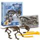 Geoworld Smilodon Ice Age Dig Kit – Assemble a 9-Inch Saber-Toothed Tiger Skeleton Model – Ultimate STEM Learning Experience for Kids Ages 6+
