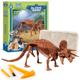 Geoworld Triceratops Dino Dig Kit – Assemble an 8-Inch Authentic Dinosaur Skeleton Model – Ultimate STEM Learning Experience for Kids Ages 6+