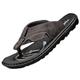Youthful flying Mens Flip Flops Leather Sandals Summer Toe Post Thong Beach Sandals Summer(Size:43 EU,Color:Grey)