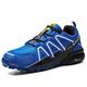 Mens Cycling Shoes Road Bike Shoes MTB Mountain Bike Shoes - for Indoor Outdoor Fitness Bicycle Shoes,Blue-46EU