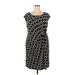 DressBarn Casual Dress - Sheath Scoop Neck Short sleeves: Black Dresses - Women's Size 20