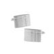 1 Pair Men's Cufflinks Silver Color Brass Cross Engraved Rectangle Design Wedding Party Cufflink (A One Size)