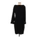 Danny & Nicole Casual Dress - Sweater Dress: Black Dresses - Women's Size 12