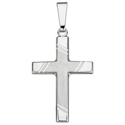 Kreuz-Anhänger JOBO "Anhänger Kreuz", silber (silber 925), Schmuckanhänger, Damen, Silber 925 (Sterlingsilber), 925 Silber Image