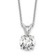 14ct White Gold Lab Grown Diamond 1.00Weight in Carat Round SI+ H+ Solitaire Necklace 46 Centimeters Jewelry Gifts for Women