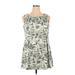 One Forty 8 Casual Dress - Mini Scoop Neck Sleeveless: Green Dresses - Women's Size 14
