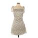 Dress Forum Casual Dress - Mini Square Sleeveless: Tan Dresses - Women's Size Medium