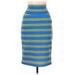 Lularoe Casual Skirt: Blue Stripes Bottoms - Women's Size Medium