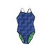 Dolfin One Piece Swimsuit: Blue Swimwear - Women's Size X-Large