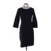 Talbots Casual Dress - Sweater Dress: Black Dresses - Women's Size Small