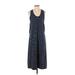 Wood Wood Casual Dress - Midi: Blue Stripes Dresses - Women's Size Small