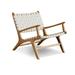 Bayou Breeze Demaio Outdoor Lounge Chair Wood in White | 27.56 H x 30.71 W x 25.59 D in | Wayfair DB5275E11C92478AA1F1817A03273766