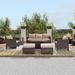 Red Barrel Studio® Cordell 7 Piece Rattan Sofa Seating Group w/ Cushions Metal in Brown | 29.1 H x 72.1 W x 29.1 D in | Outdoor Furniture | Wayfair