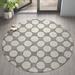 Brown/White 96 x 96 x 0.19 in Area Rug - Langley Street® Lamanna Indoor/Outdoor Area Rug w/ Non-Slip Backing | 96 H x 96 W x 0.19 D in | Wayfair