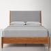 AllModern Williams Low Profile Standard Bed Wood & Upholstered in Brown/Gray | California King | Wayfair 05155DE0FD724476910ABF9A3EAE71D2