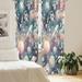 Ambesonne Outer Space Curtains 2 Panel Set Pair of Pale Blue Pale Salmon Microfiber in Black | 63 H x 56 W in | Wayfair micps_sd2229_56x63