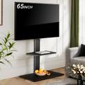 Symple Stuff Manel Corner TV Stand for TVs up to 32" Glass/Metal in Black | 48 H x 21.7 W x 15 D in | Wayfair BA6EFF098CC84714A27B2E5BCB405014